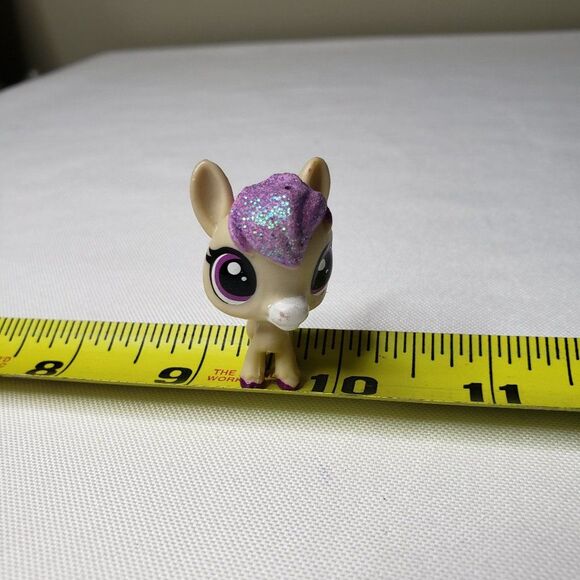 LPS Coronita Burro Littlest Pet Shop Toy Figure Purple Hair Zhu Zhu Pony - Picture 1 of 5